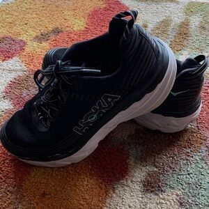 Hoka One One Black and White Women's Shoes